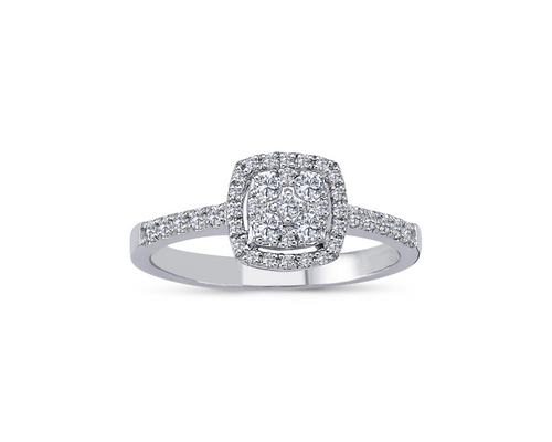 Diamond Cluster Engagement Ring