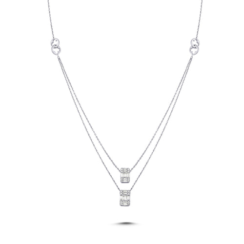 Pollia Double Layer Diamond Necklace