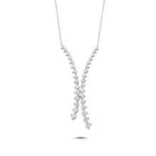 Load image into Gallery viewer, Inward Curved Diamond Necklace
