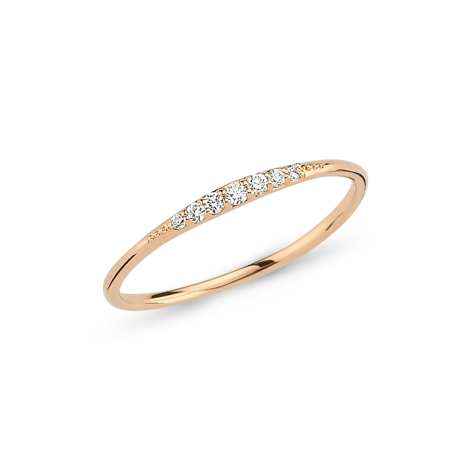 Micro Pave Diamond Stacking Ring – Pollia