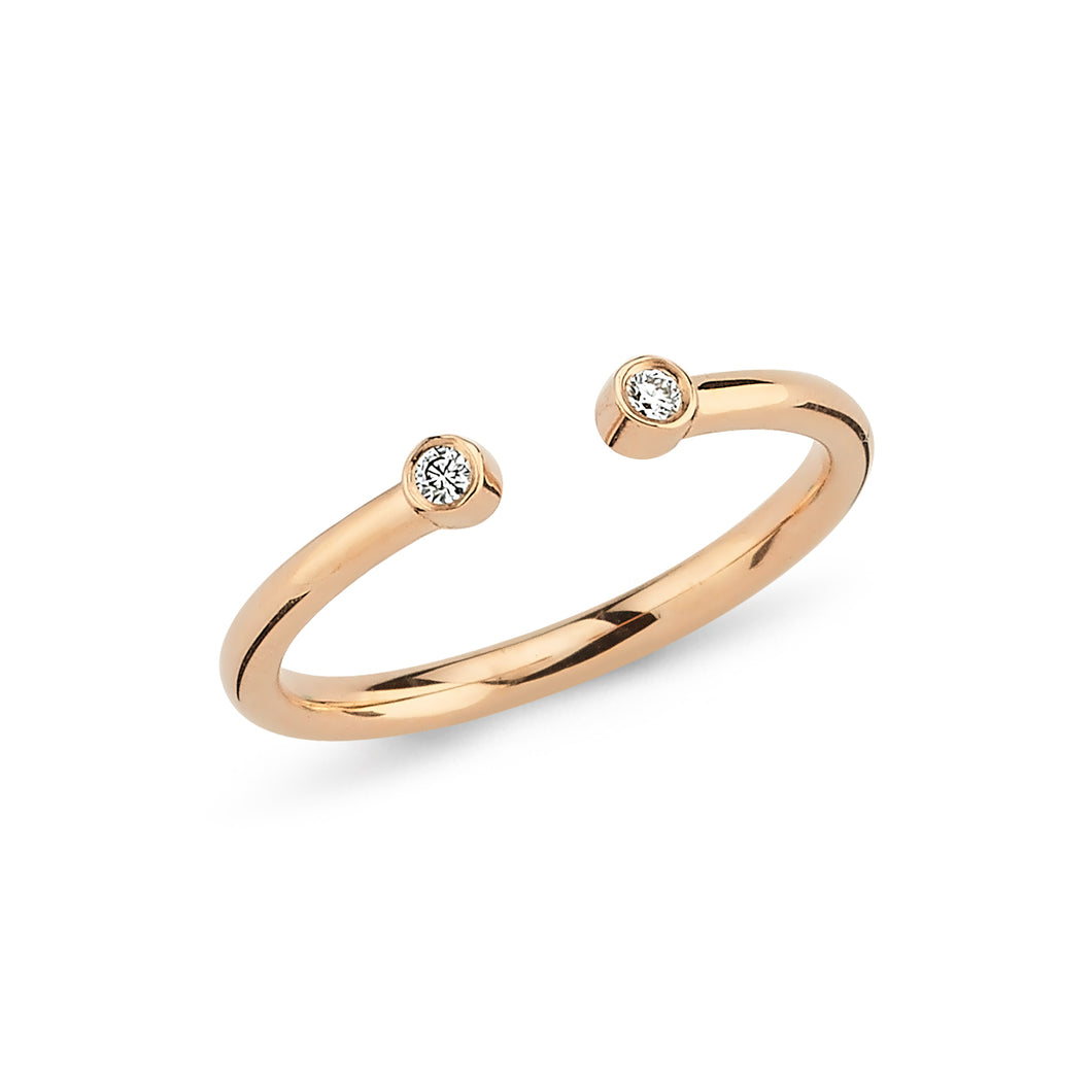 Open Dual Diamond Ring