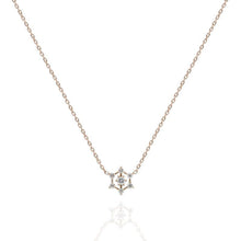 Load image into Gallery viewer, Open Hexagon Diamond Necklace
