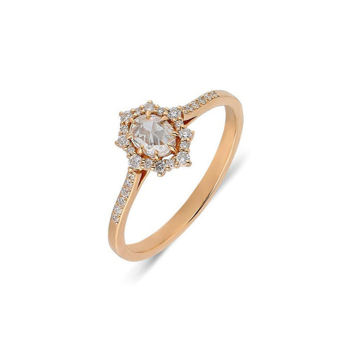 Oval Halo Diamond Ring