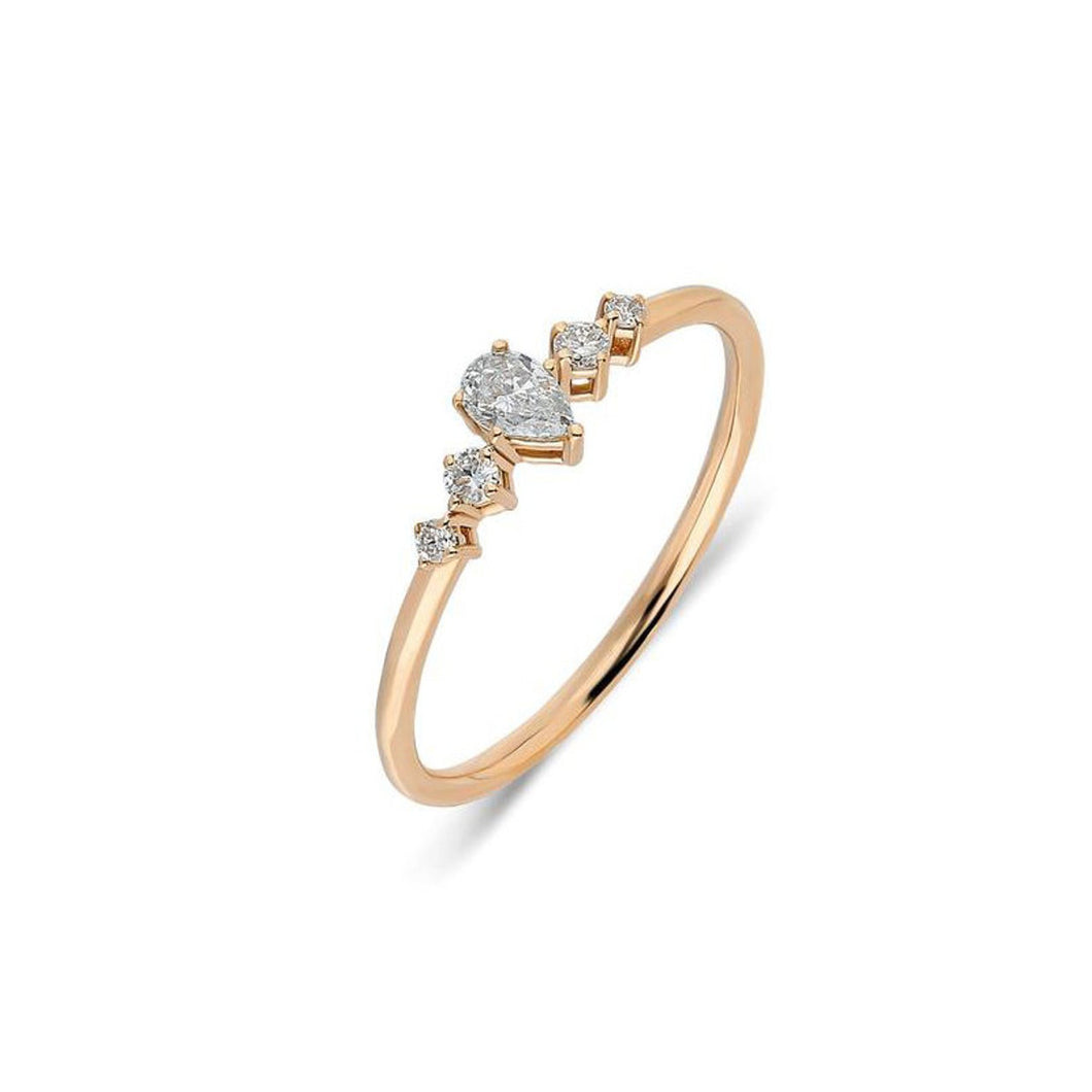 Pear Shape Diamond Ring