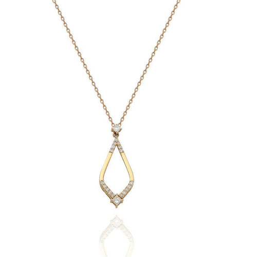 Princess Cut Pave Set Diamond Necklace