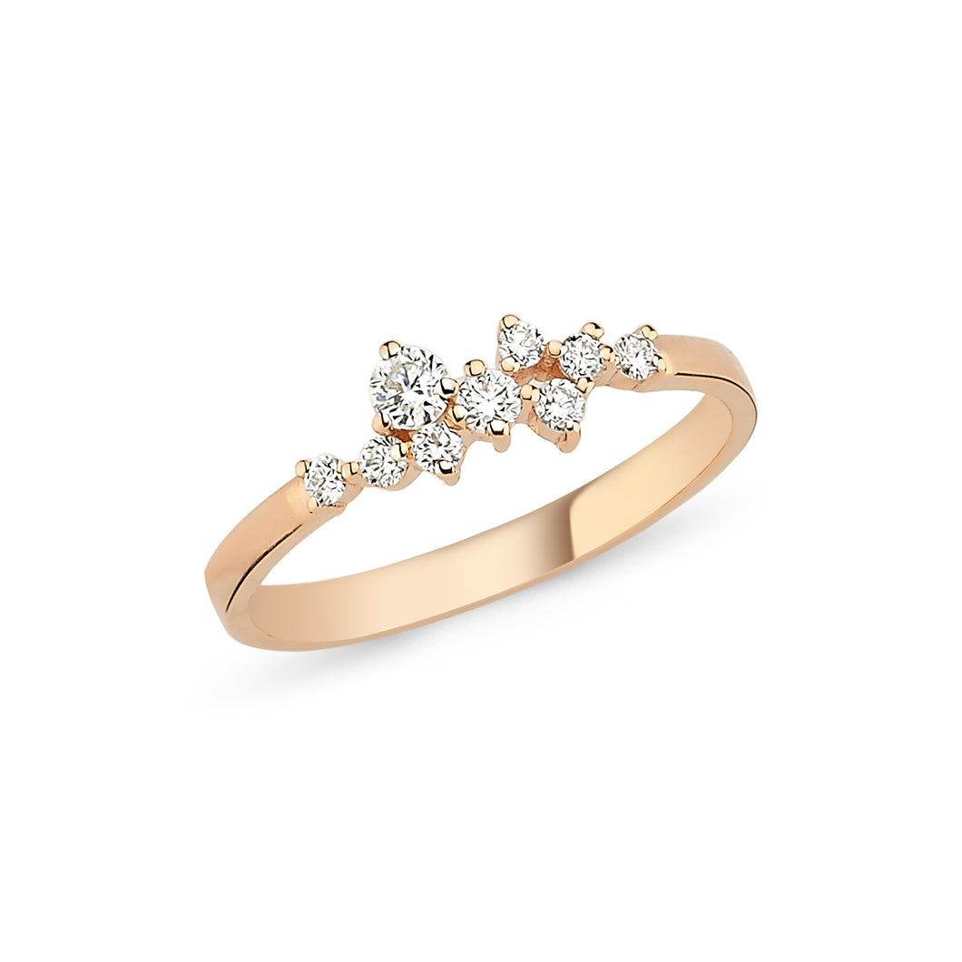 Scattered Diamond Ring