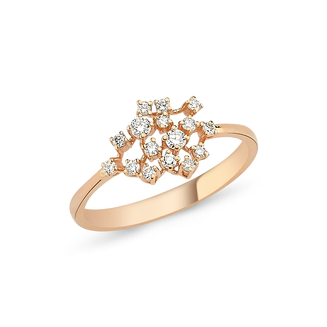 Scattered Diamond Ring