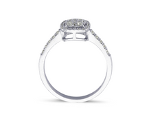 Load image into Gallery viewer, Side Stone Diamond Cluster Engagement Ring
