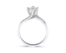 Load image into Gallery viewer, Side Stone Twisted Engagement Ring
