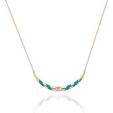 Load image into Gallery viewer, Turquoise Enamel Necklace
