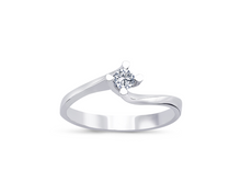 Load image into Gallery viewer, Twisted Solitaire Engagement Ring
